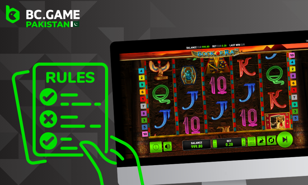 Rules of the game BC Game Book of RA Deluxe