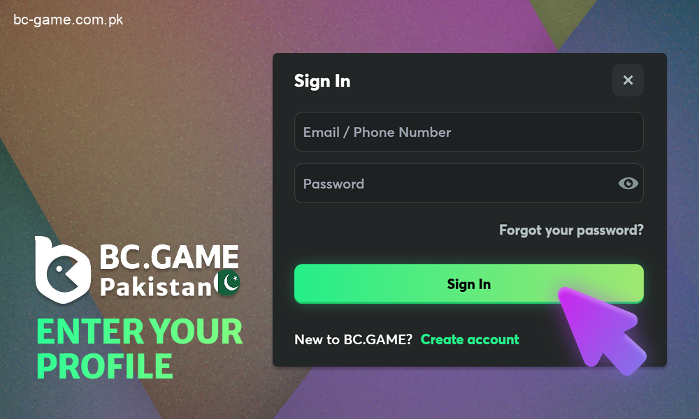 Simple steps to log in to your BC Game account