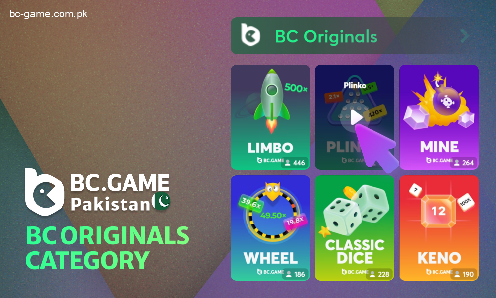 Exclusive BC Game Originals collection