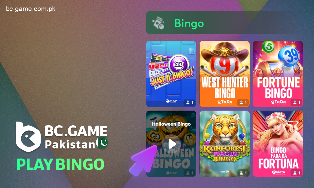 Bingo games offered at BC Game