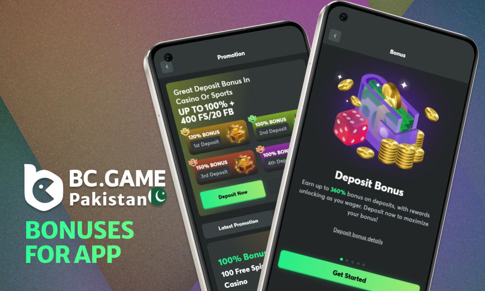 Bonuses offered in the BC Game app