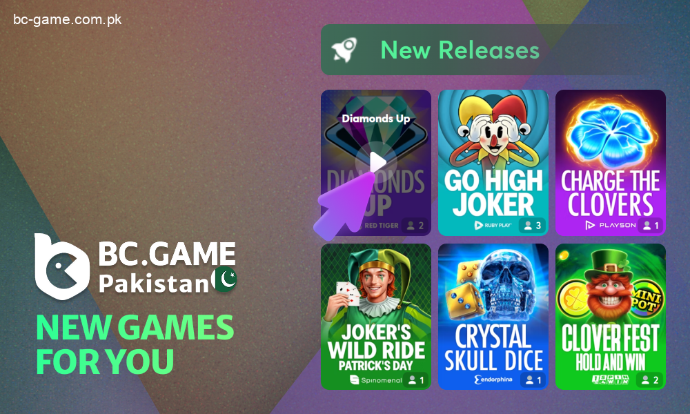 New products in the cryptocurrency casino BC Game
